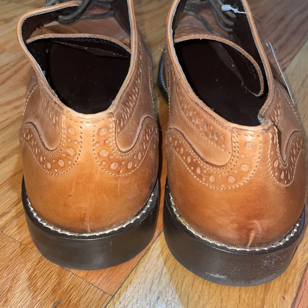 NEW ! Nunn Bush Men's Nelson Wingtip Oxfords dress shoes Cognac  12 M